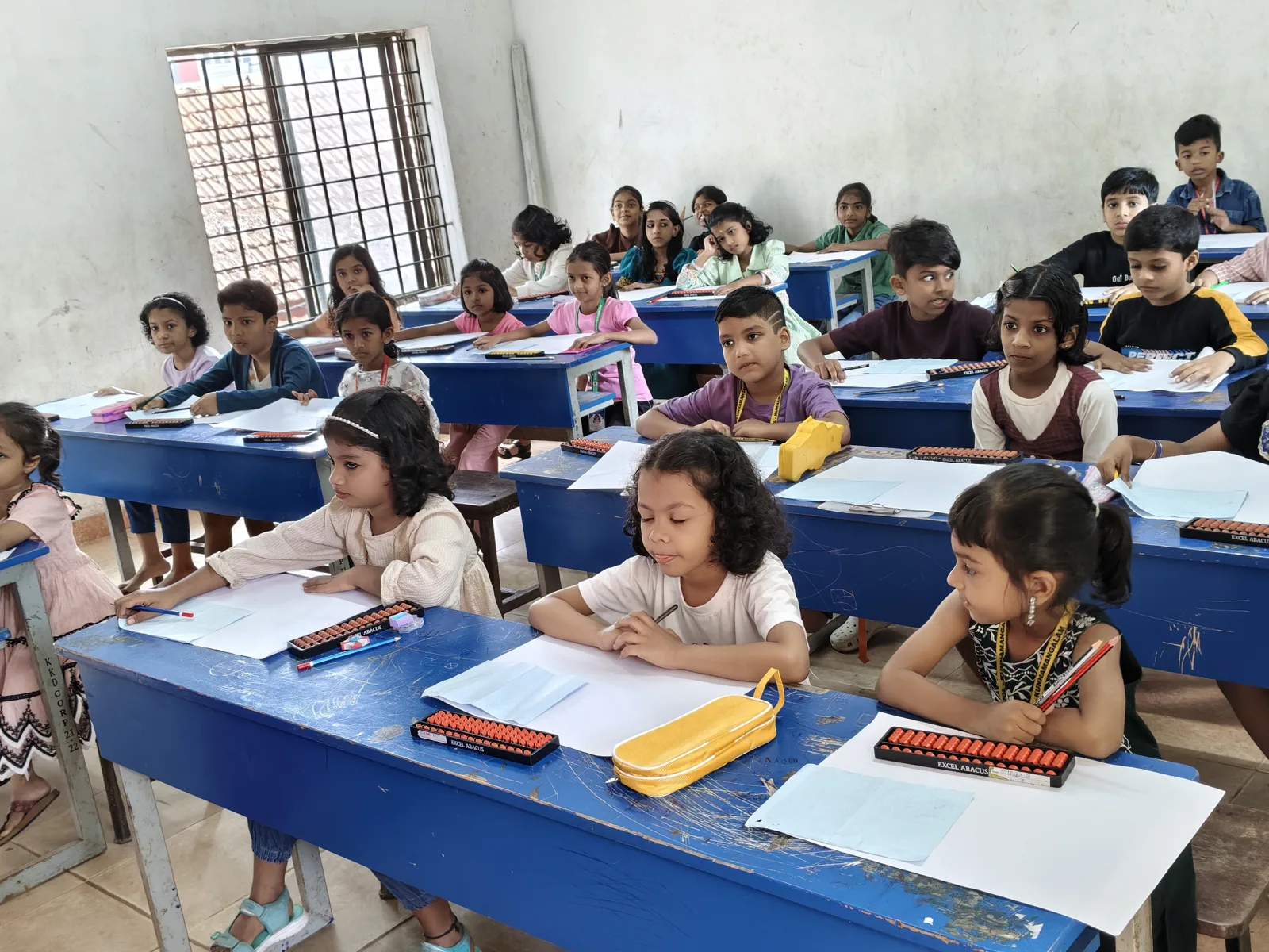 Students attending an Excel Abacus class